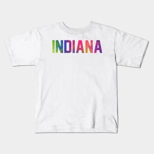 Indiana Tie Dye Jersey Letter Kids T-Shirt